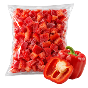 IQF Red Peppers – IQF frozen vegetable supplied by Bonnatur