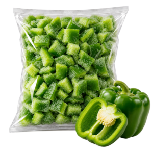 IQF Green Peppers – IQF frozen vegetable supplied by Bonnatur